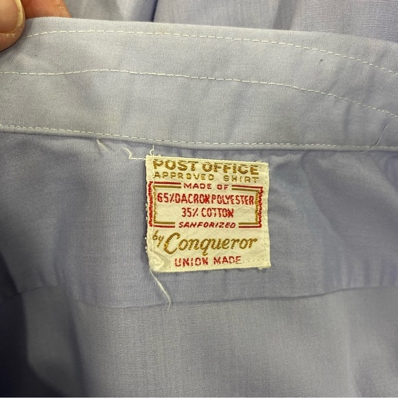 Conqueror Men’s Post Office Approved Vintage 60’s Union Made Shirt - Picture 5 of 7